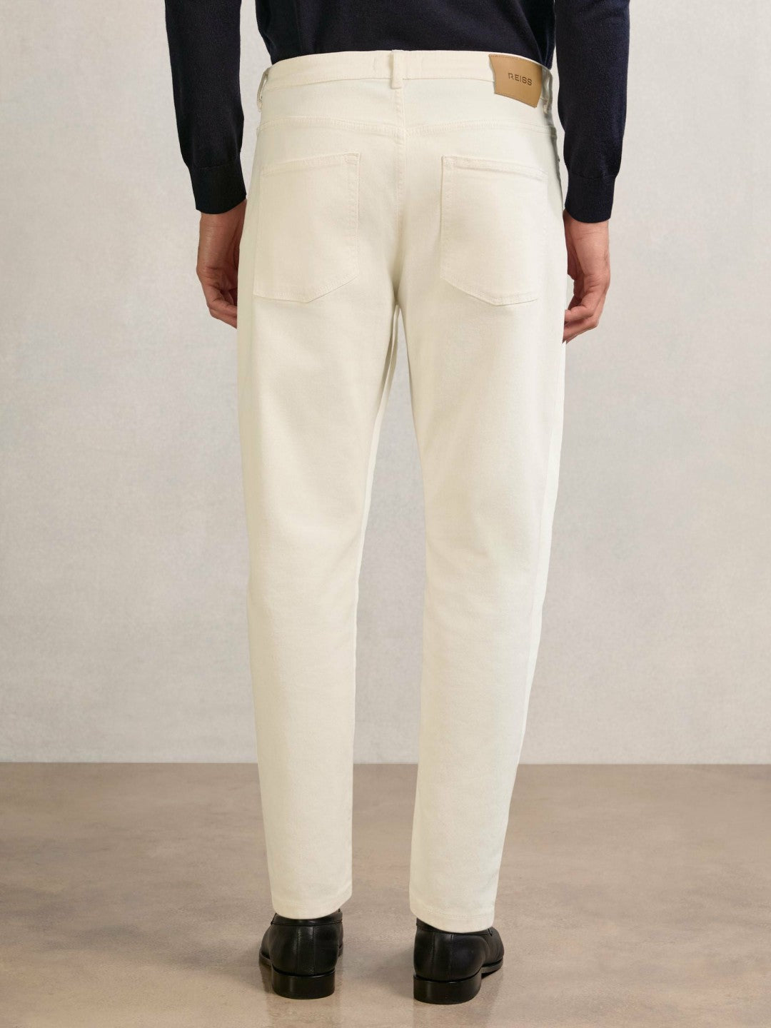 Relaxed-Fit Cropped Jeans White | Men