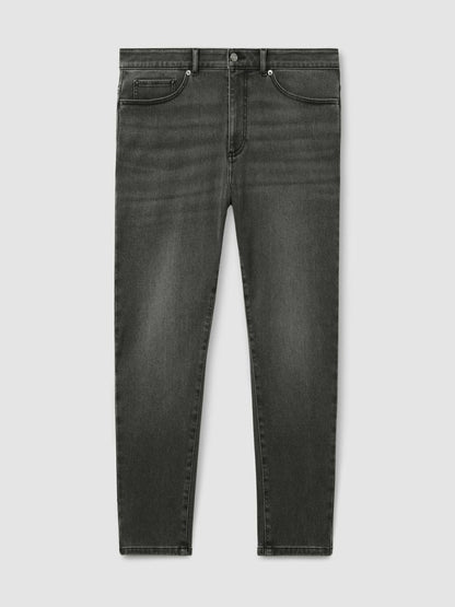 Relaxed-Fit Cropped Jeans Washed Black | Men