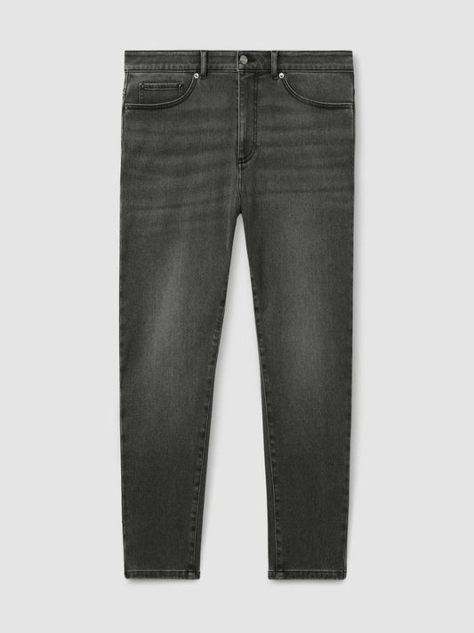 Relaxed-Fit Cropped Jeans Washed Black | Men