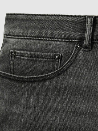 Relaxed-Fit Cropped Jeans Washed Black | Men
