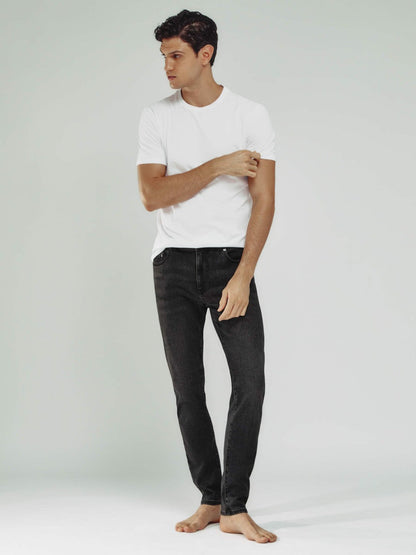Tapered Slim-Fit Jeans Washed Black | Men