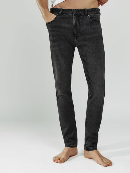 Tapered Slim-Fit Jeans Washed Black | Men