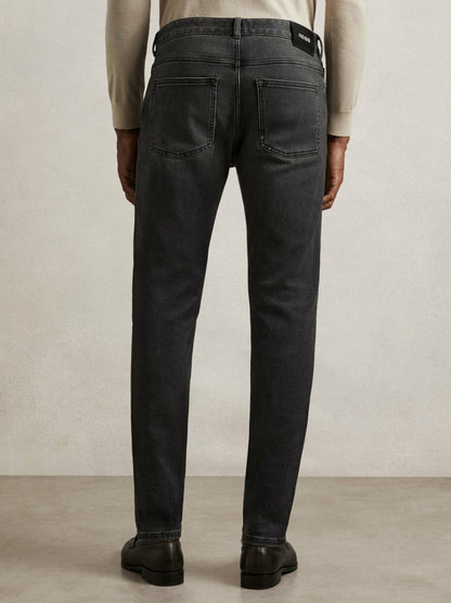 Tapered Slim-Fit Jeans Washed Black | Men