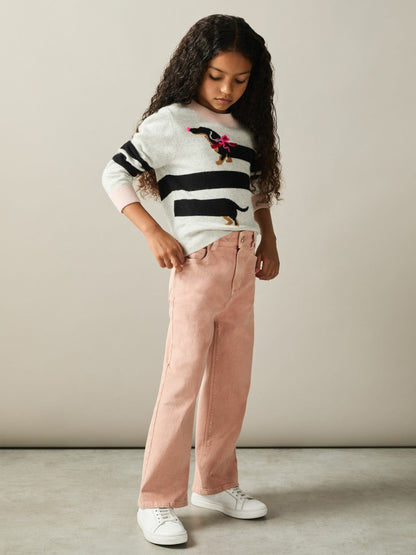 4-9 yrs Wide-Leg Jeans Pink | Children & Baby