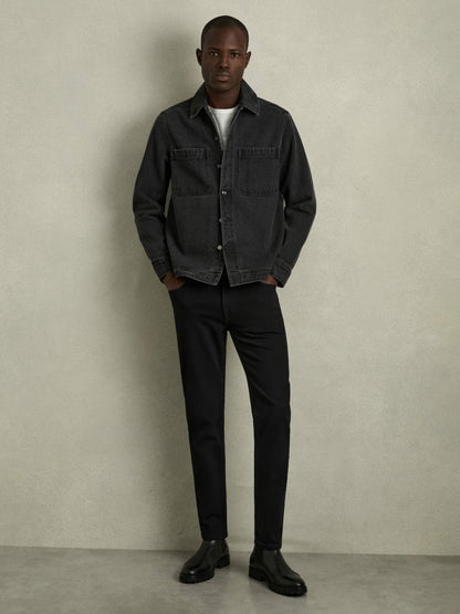 Cotton-Stretch Slim-Fit Jeans Stay Black | Men