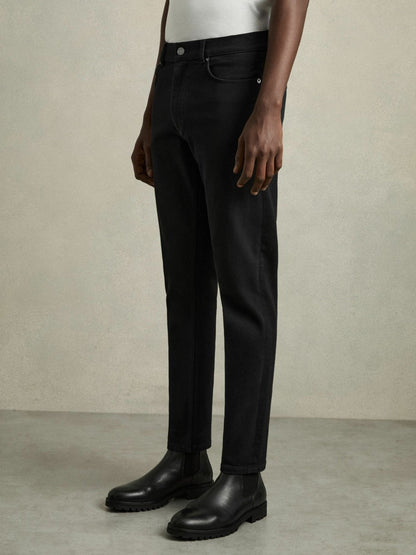 Cotton-Stretch Slim-Fit Jeans Stay Black | Men