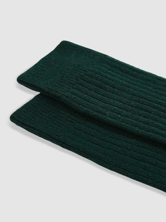 Ribbed Socks With Wool And Cashmere Forest Green | Men