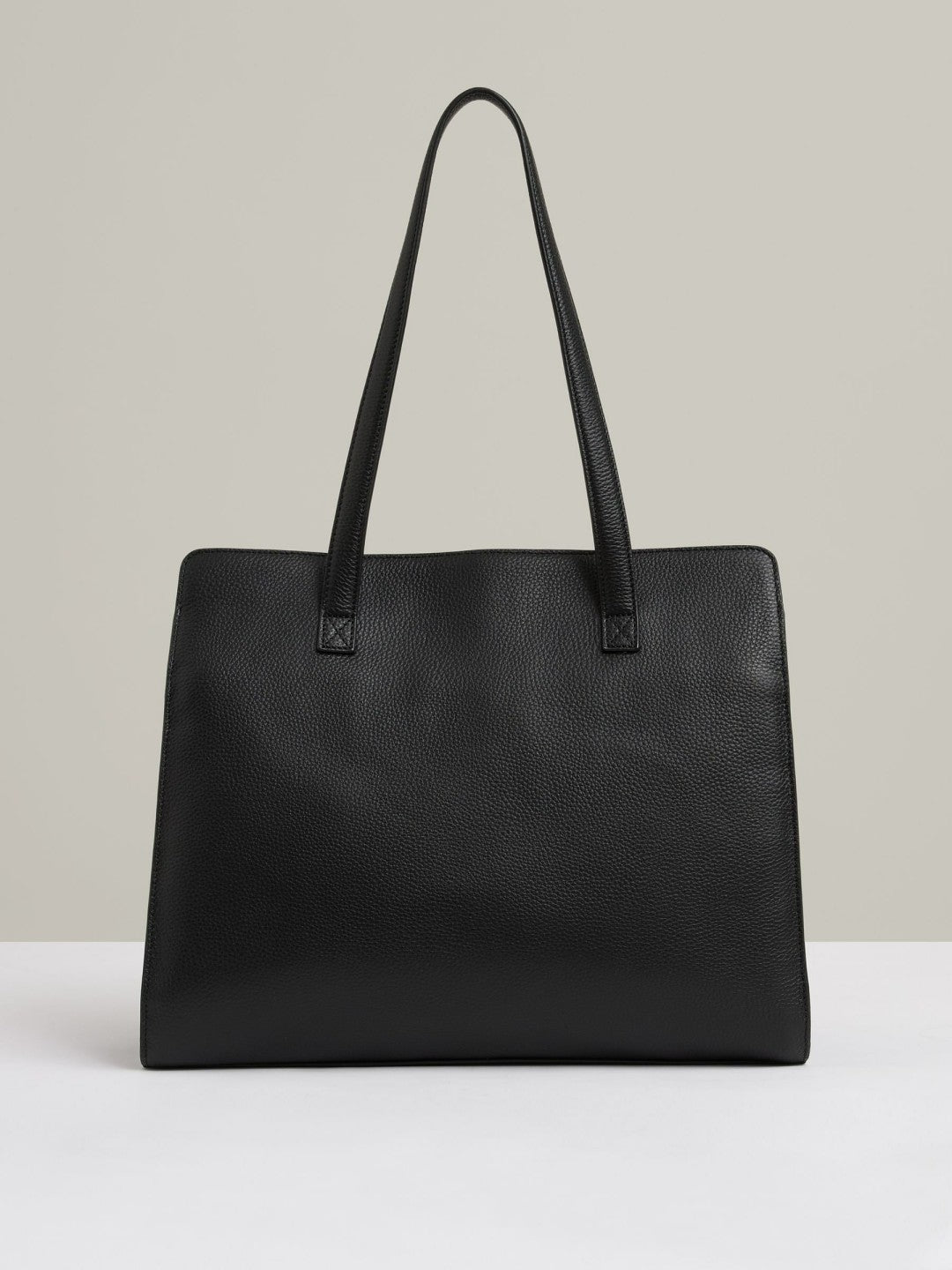 Grained Leather Tote Bag Black | Women