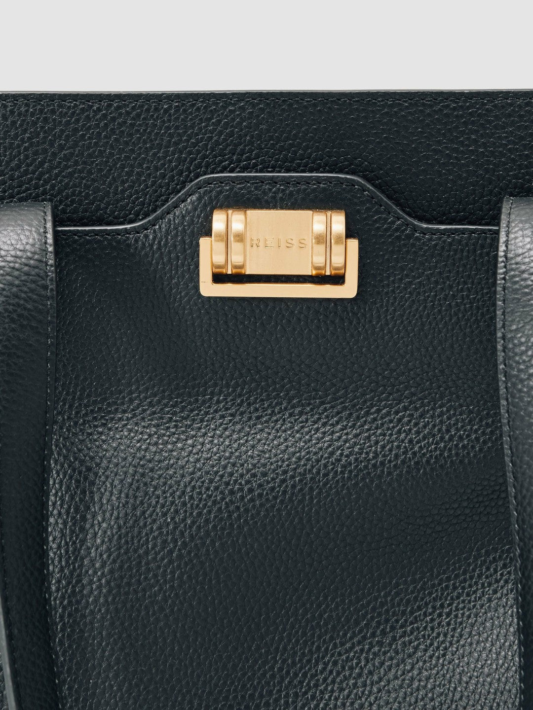 Grained Leather Tote Bag Black | Women