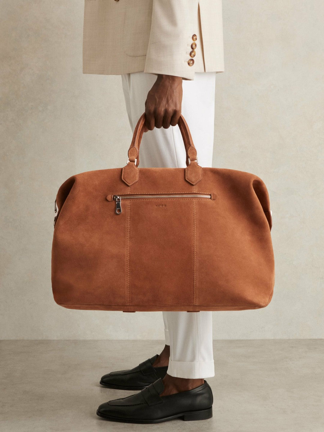 Suede Holdall Light Tan | Men