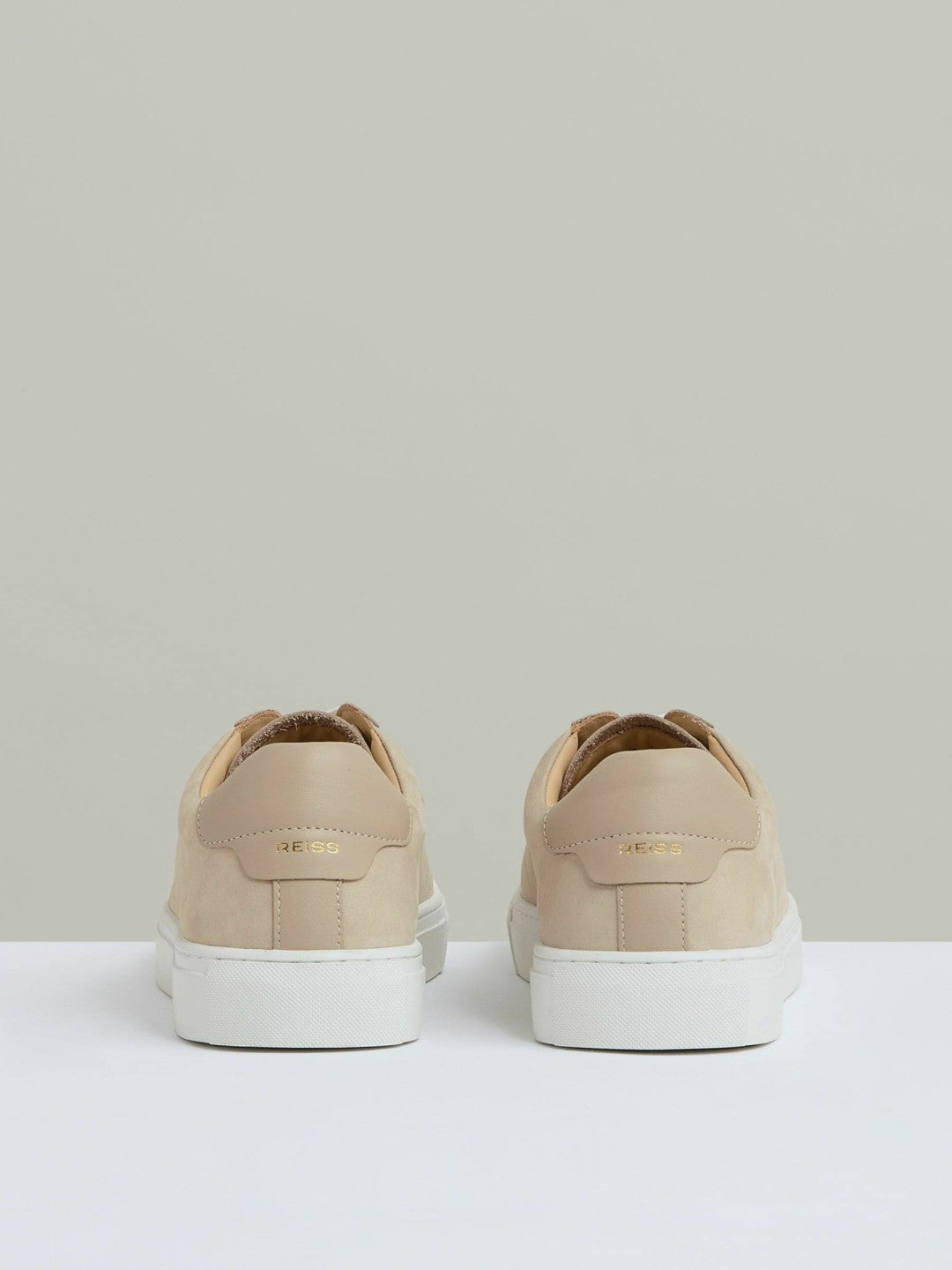 Nubuck Leather Low-Top Trainers Ecru | Men