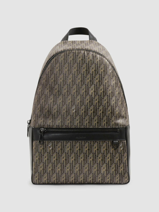 Monogram-Print Coated-Canvas Backpack Grey Multi | Men