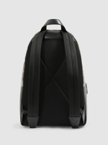 Monogram-Print Coated-Canvas Backpack Grey Multi | Men
