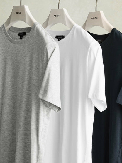 Cotton-Jersey Crew-Neck T-shirts 3 Pack Multi | Men
