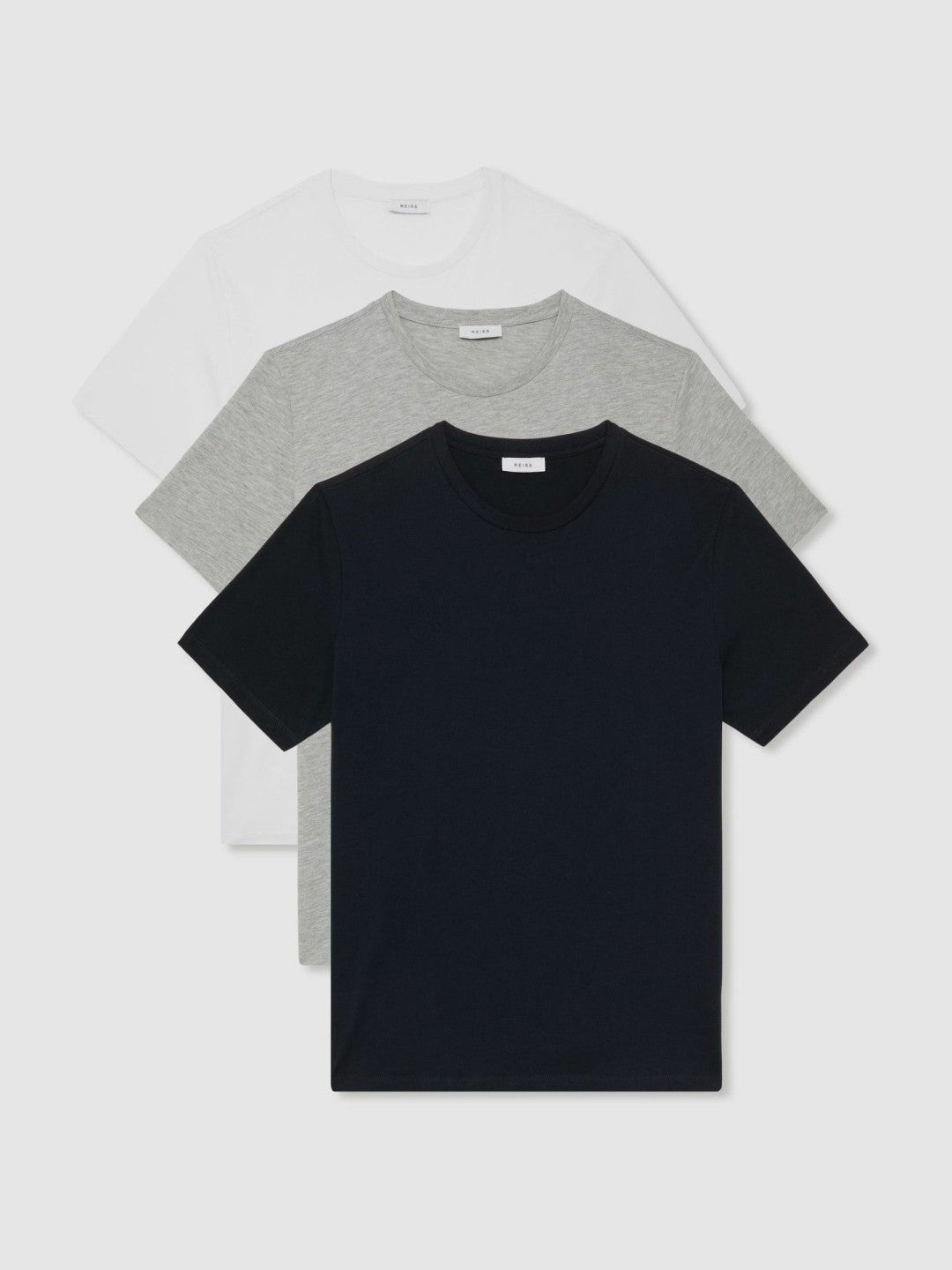 Cotton-Jersey Crew-Neck T-shirts 3 Pack Multi | Men
