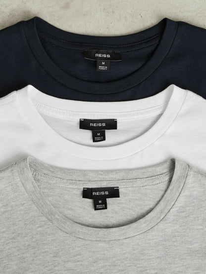 Cotton-Jersey Crew-Neck T-shirts 3 Pack Multi | Men