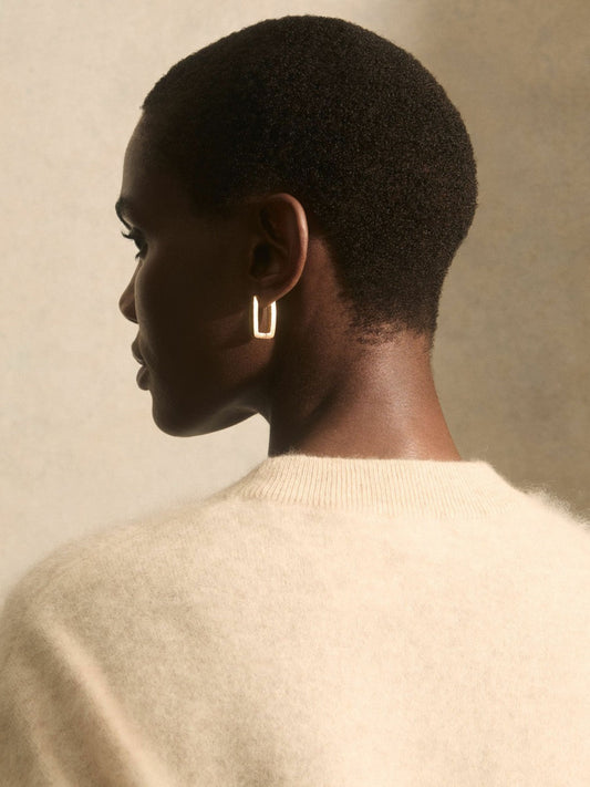 Geometric Hoop Earrings Gold | Women