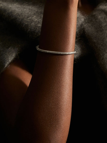 Hinged Crystal Cuff Silver | Women