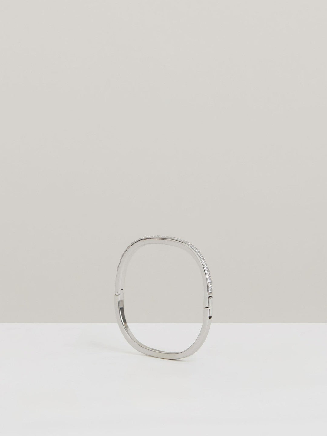 Hinged Crystal Cuff Silver | Women