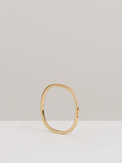 Hinged Crystal Cuff Gold | Women