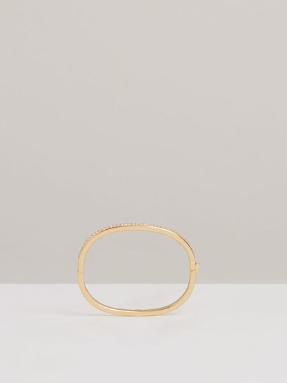 Hinged Crystal Cuff Gold | Women