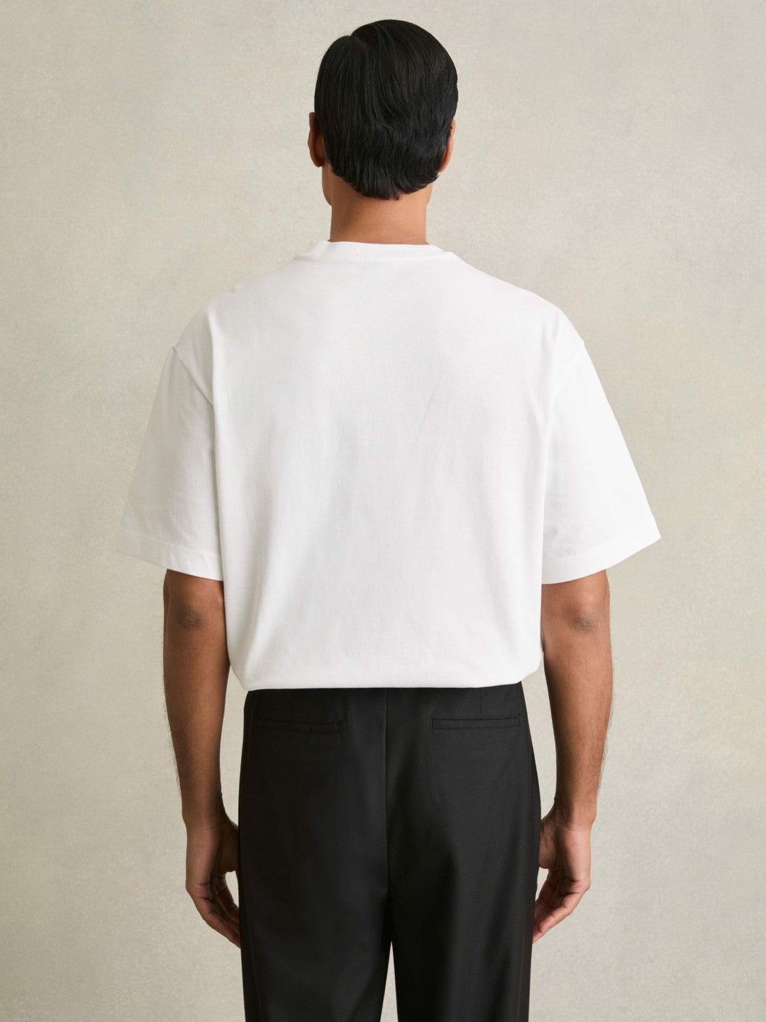 Cotton Garment-Dyed Oversized T-Shirt White | Men