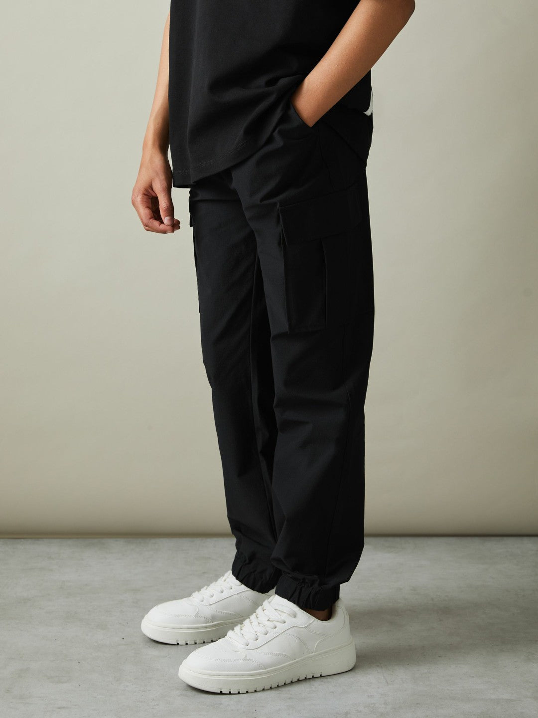 3-9 yrs Technical Drawstring Trousers Black | Children & Baby