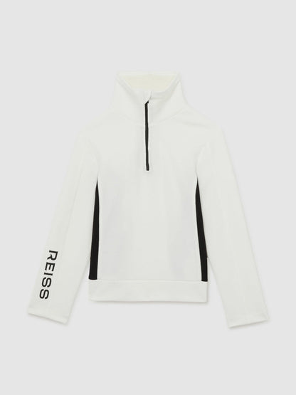 13-14 yrs Funnel-Neck Base-Layer Top White/Black | Children & Baby