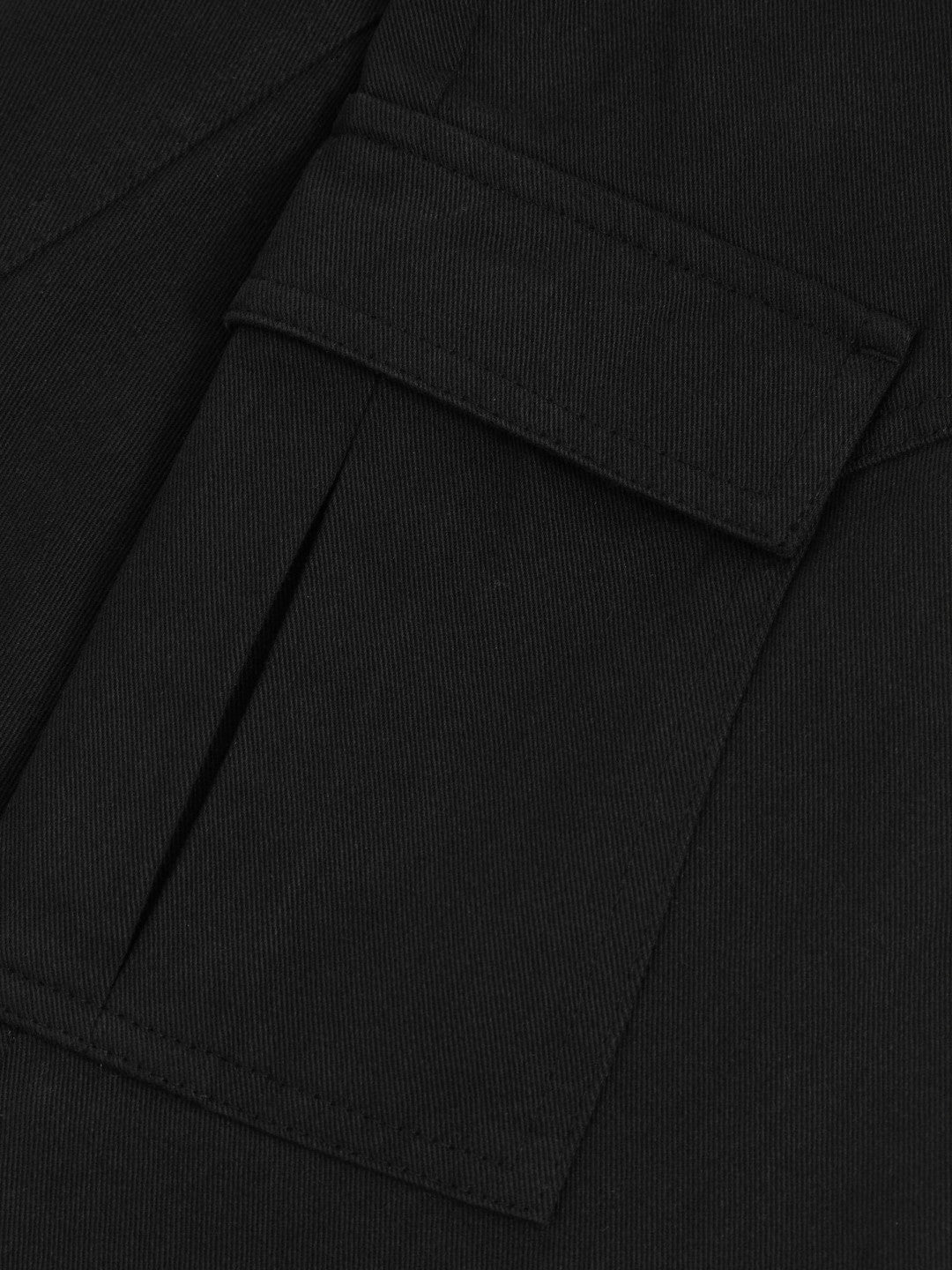 3-9 yrs 100% Cotton Straight Leg Cargo Trousers Black | Children & Baby
