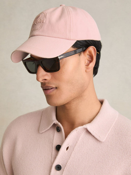 Cotton Logo-Embroidered Baseball Cap Washed Pink | Men