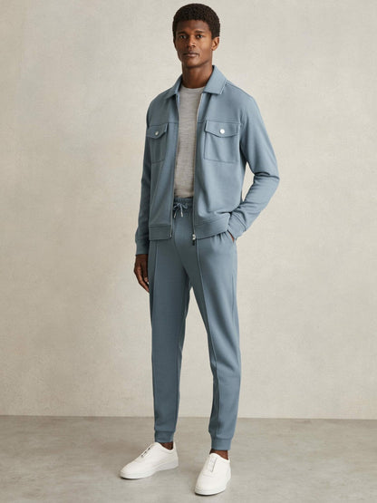 Drawstring Jersey Joggers Airforce Blue | Men