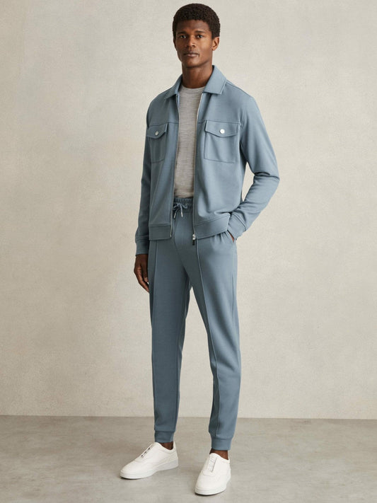 Drawstring Jersey Joggers Airforce Blue | Men