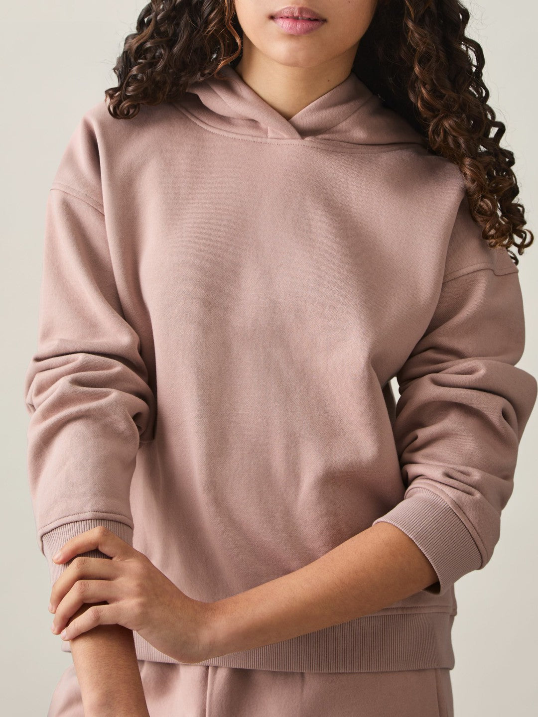 13-14 yrs Cotton-Blend Hoodie And Joggers Set Mink | Children & Baby