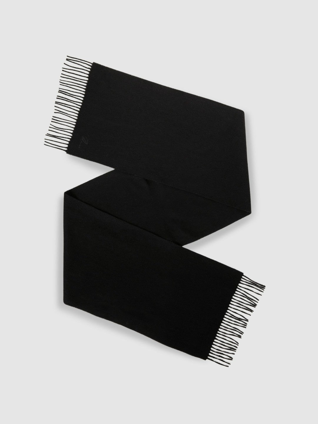 Wool and Cashmere Scarf Black | Men