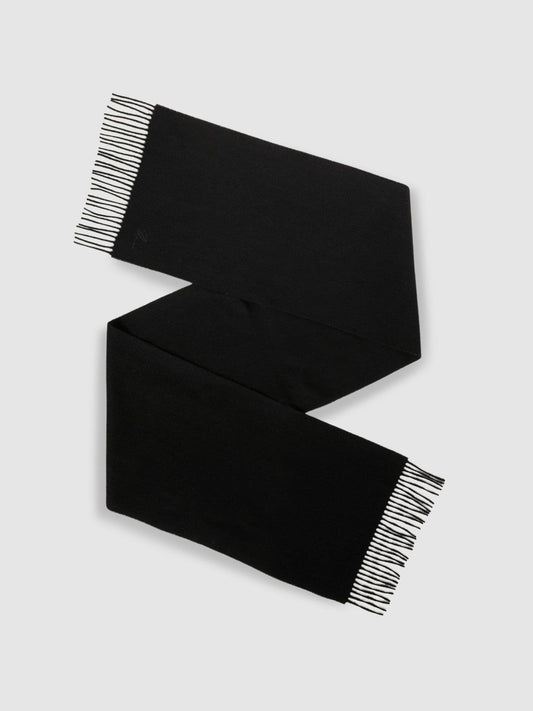 Wool and Cashmere Scarf Black | Men
