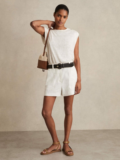Linen Shorts White | Women