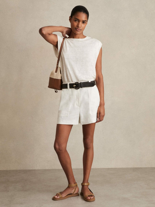 Linen Shorts White | Women