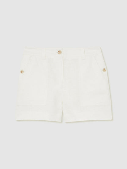 Linen Shorts White | Women