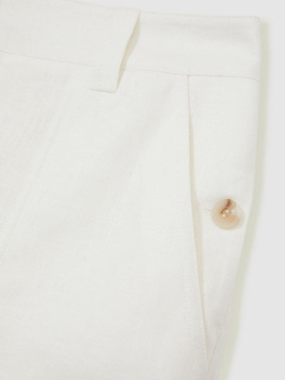Linen Shorts White | Women