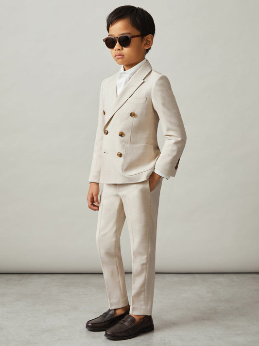 3-9 yrs Slim-Fit Trousers With Wool Stone | Children & Baby