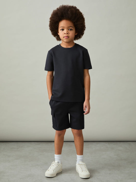 3-9 yrs Interlock-Jersey Crew-Neck T-Shirt Navy | Children & Baby