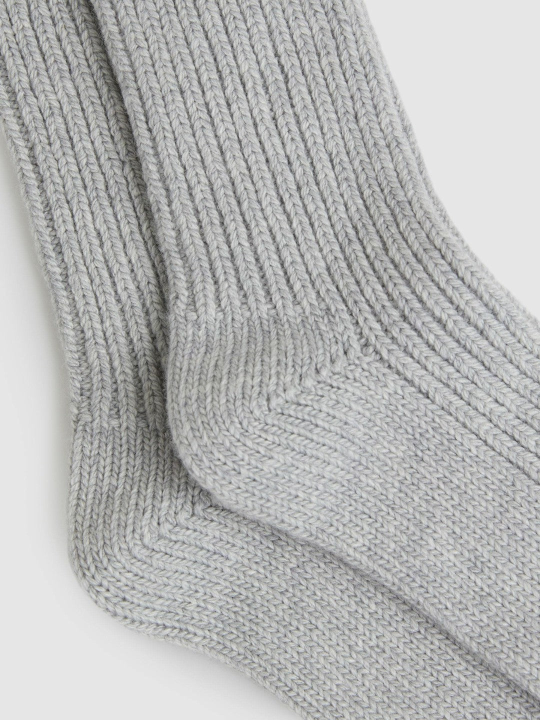 Rib-Knit Socks With Cashmere Grey | Women