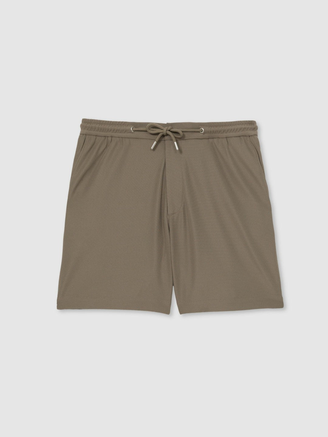 Textured Drawstring Shorts Mocha Brown | Men