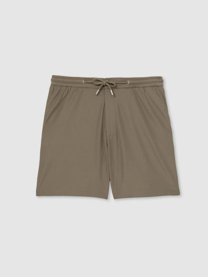 Textured Drawstring Shorts Mocha Brown | Men
