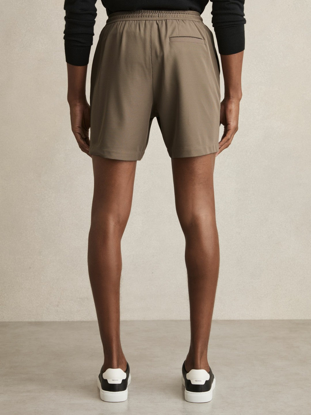 Textured Drawstring Shorts Mocha Brown | Men