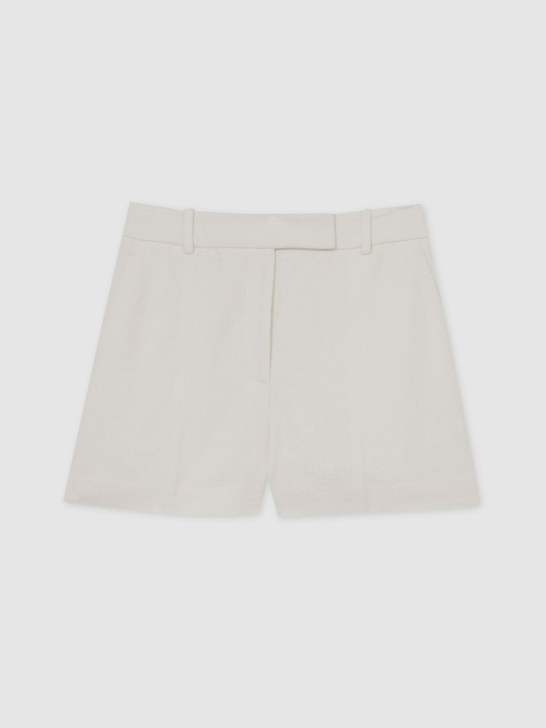 Linen-Blend Tailored Shorts White | Women