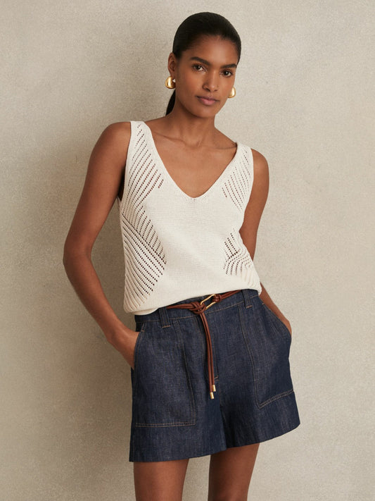 Linen Shorts Indigo | Women