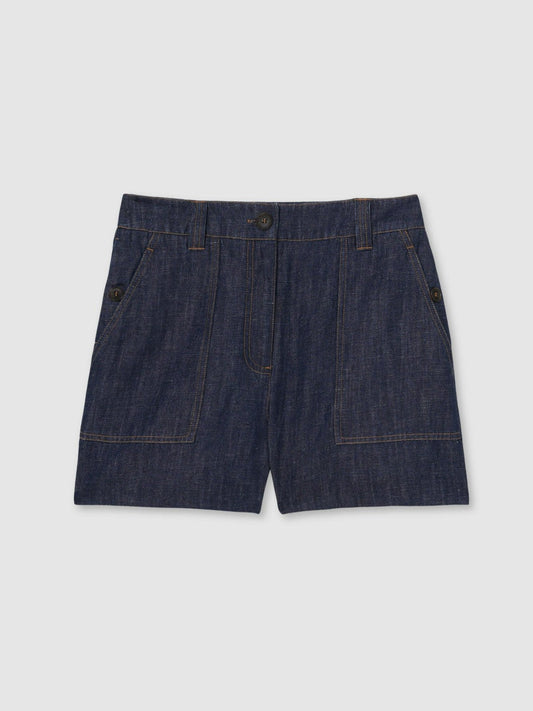Linen Shorts Indigo | Women