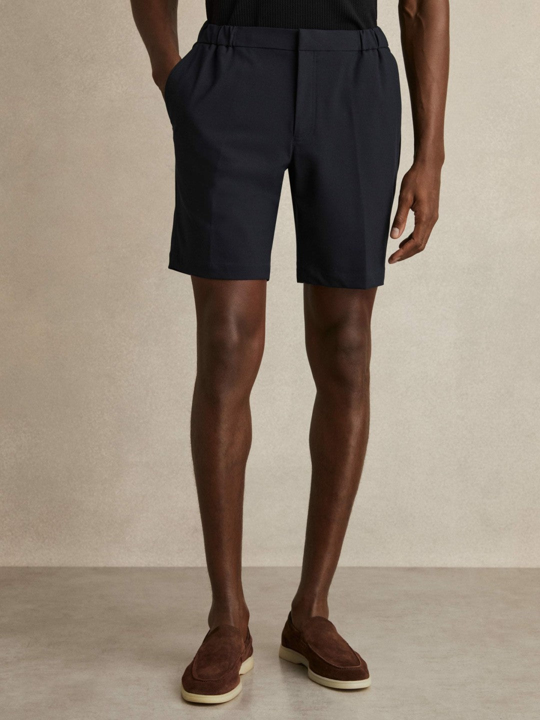 Drawstring Chino Shorts Navy | Men