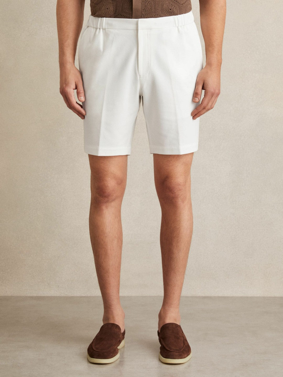 Drawstring Chino Shorts White | Men
